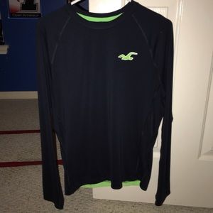 Navy Blue Hollister Long Sleeve Shirt